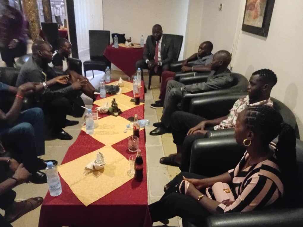Participants seated together during the discussion with Jerald