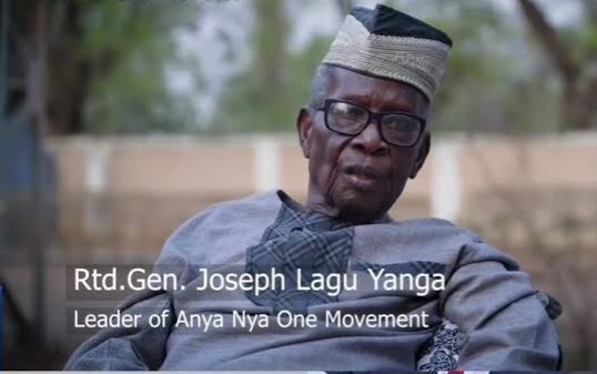 Portrait captioned H.E. Gen. Joseph Lagu